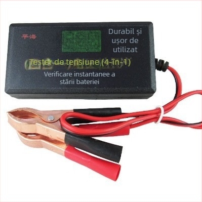 Voltmetru digital pentru tensiunea bateriei plumb-acid a unui vehicul electric cu trei roți – tester de tensiune a bateriei, brand Leaping Flag