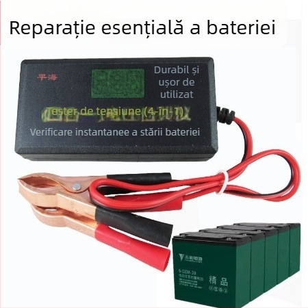 Voltmetru digital pentru tensiunea bateriei plumb-acid a unui vehicul electric cu trei roți – tester de tensiune a bateriei, brand Leaping Flag