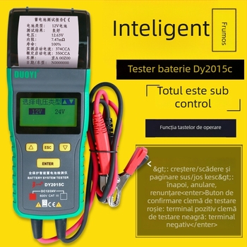 Duoyi Dy2015C tester pentru baterii auto – capacitatea bateriei, durata de viață, rezistența internă, pornire și încărcare, tester 12V