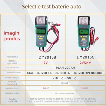 Duoyi Dy2015C tester pentru baterii auto – capacitatea bateriei, durata de viață, rezistența internă, pornire și încărcare, tester 12V
