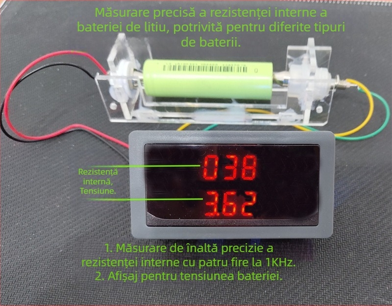 Cool Cow Kn500 Măsurător de Rezistență Internă pentru Bateriile Li-Ion, Precizie Înaltă, Compatibil 18650, Mili-Ohmmetru AC