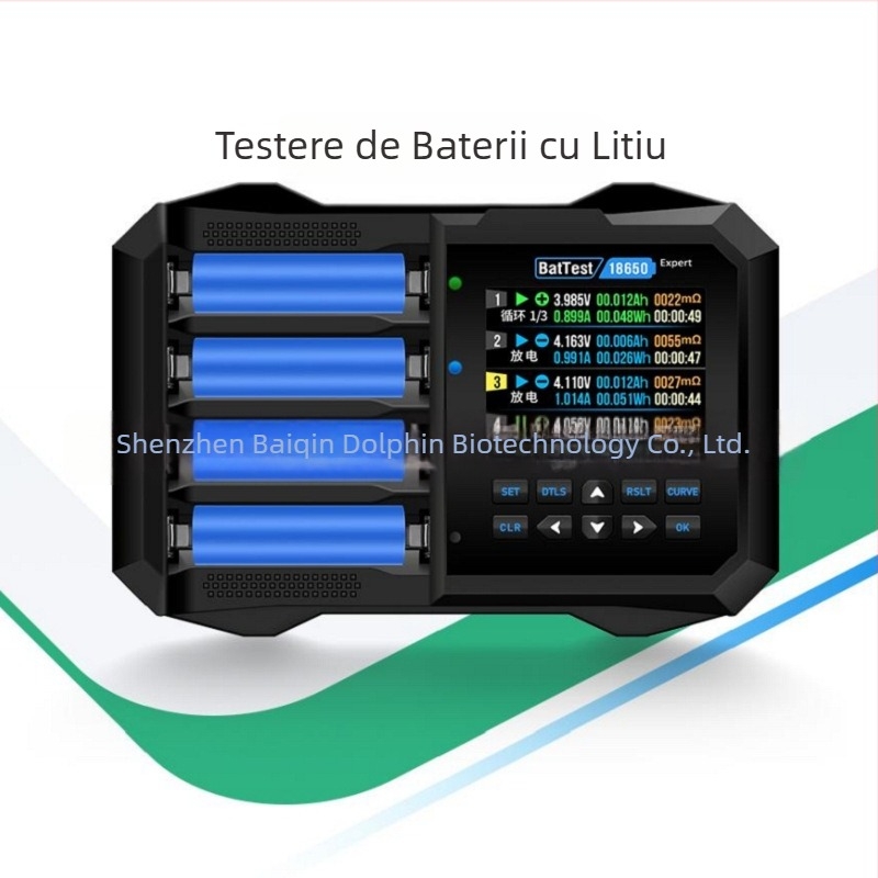 Tester baterii Li-ion pentru celule 18650, patru canale, 3,7V, patru sloturi pentru încărcare rapidă BTS04