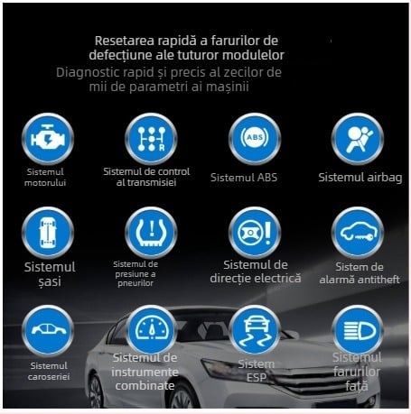Instrument de diagnosticare auto pentru Volkswagen, sistem complet pentru întreaga mașină, diagnosticare OBD2 și testare baterie, model SL103, 6–16V, interval de temperatură -20°C până la 60°C