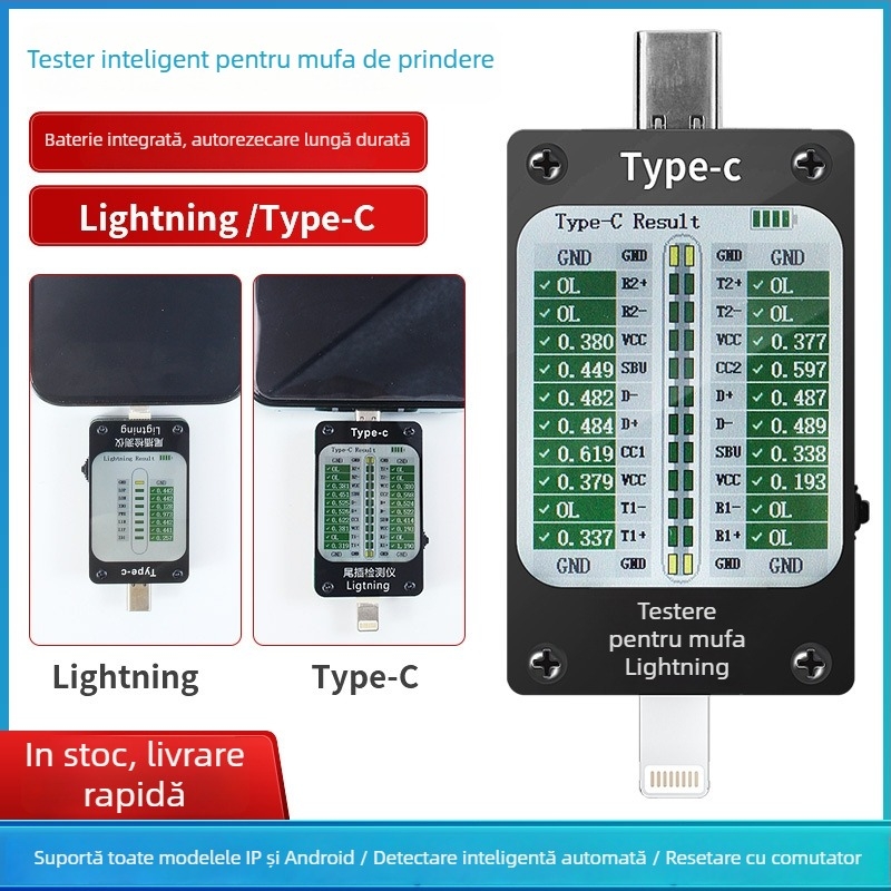 Rui Gao Instrument automat de detectare a conectorului USB-C, cu gamă completă, pentru repararea telefoanelor
