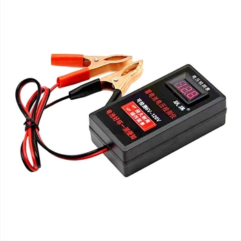 Detector de tensiune a bateriei și voltmetru pentru baterii cu plumb-acid, gamă 6V–120V, portabil, brand Leaping Flag