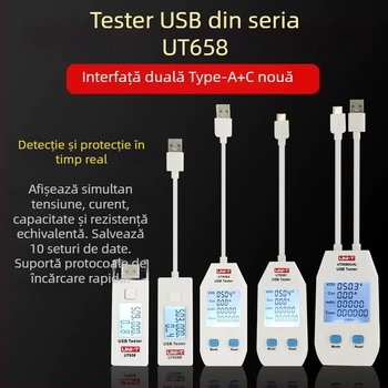 UT658 instrument digital de măsurare a tensiunii, interval de măsurare 3–9 V, tensiune de intrare 3–9 V, tensiune de ieșire 5 V