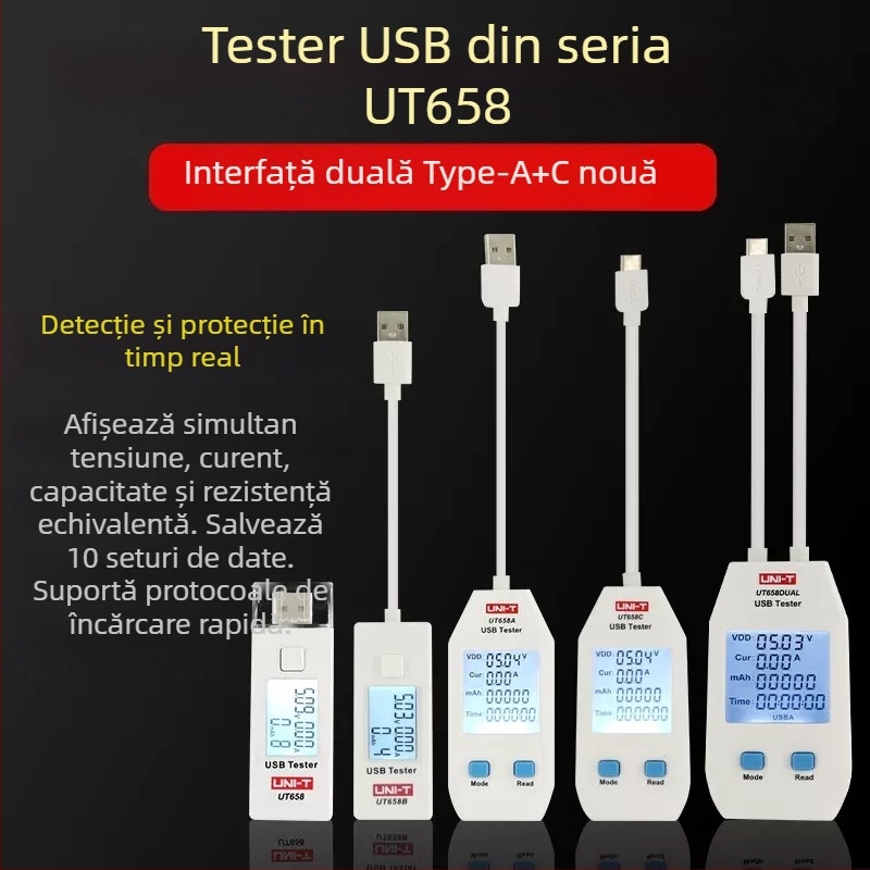 UT658 instrument digital de măsurare a tensiunii, interval de măsurare 3–9 V, tensiune de intrare 3–9 V, tensiune de ieșire 5 V