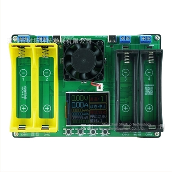 Tester pentru rezistența internă și capacitatea bateriilor Li‑ion 21700/18650, cu două celule, patru canale – încărcare, descărcare și îmbătrânire