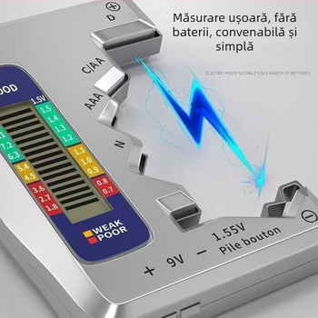 Detector de capacitate a bateriei cu afișaj digital – Dengfeng, model Battery Capacity Tester, măsoară încărcarea rămasă