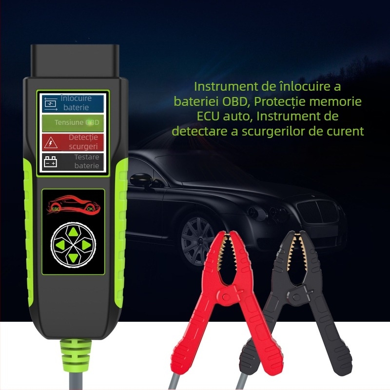 Instrument de diagnoză a bateriei OBD BT400, 12–24V, diagnoza defecțiunilor, compatibil cu autoturisme și motociclete, -10°C până la 50°C