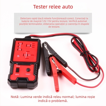 Detector de relee auto și analizator de defecțiuni, 12V/24V, 4 pini și 5 pini