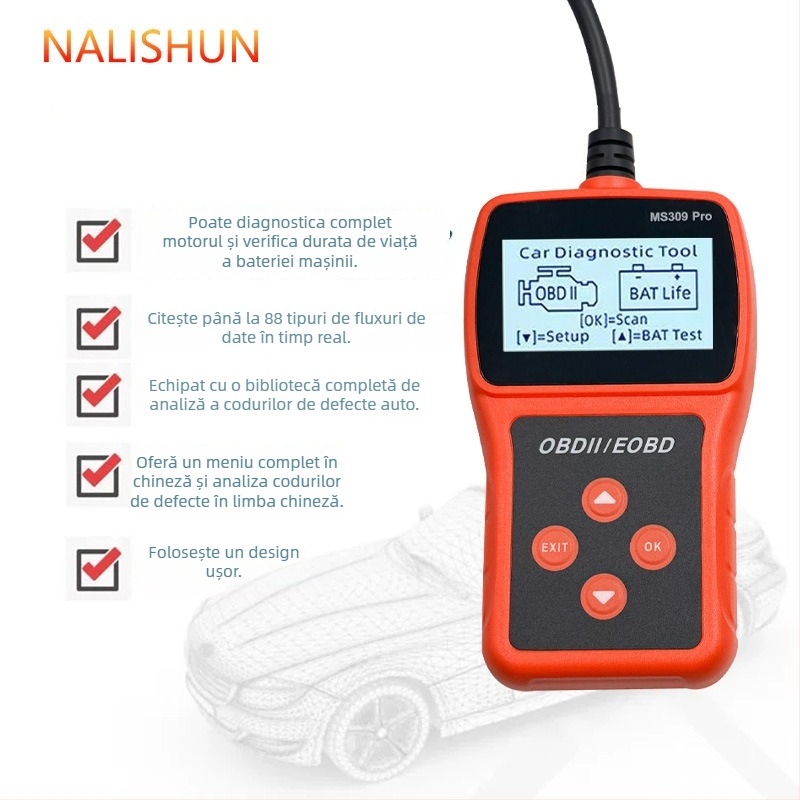 Instrument de diagnoză a motorului, 12V, Tk209, Universal, -20°C până la 70°C