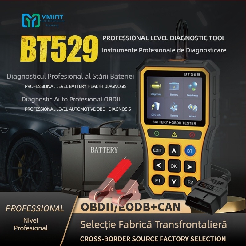 Instrument de diagnoză a defecțiunilor motorului (Ymiot Bt529, 5-30 V, tip Universal, temperatură de funcționare 0-60°C)