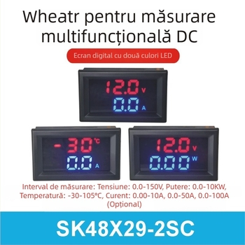 Shukong afișaj LED DC pentru tensiune și curent pe baterie cu afișaj digital dual și detector pentru alimentare cu comutare