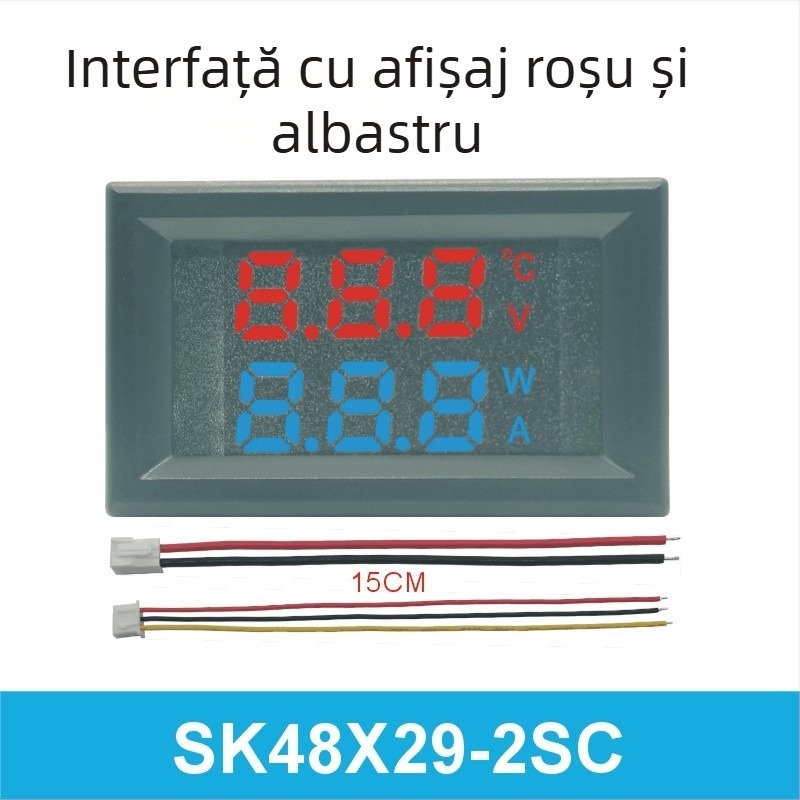 Shukong afișaj LED DC pentru tensiune și curent pe baterie cu afișaj digital dual și detector pentru alimentare cu comutare