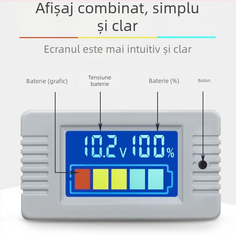 Peacefair tester de baterii – voltmetru, etichetă privată licențiată, fără import