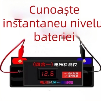 Tester tensiune baterie pentru vehicule electrice 12V/24V/48V/60V/72V – universal pentru mașini și motociclete