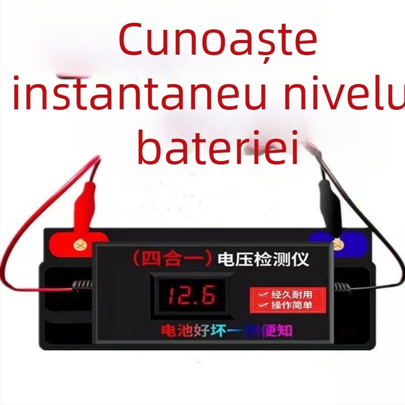 Tester tensiune baterie pentru vehicule electrice 12V/24V/48V/60V/72V – universal pentru mașini și motociclete