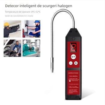 Detector de scurgeri halogen – VA127, detector portabil pentru gaz halogen (Freon) în AC-ul auto; alimentare cu 4 baterii AAA (nu sunt incluse); greutate 0.238