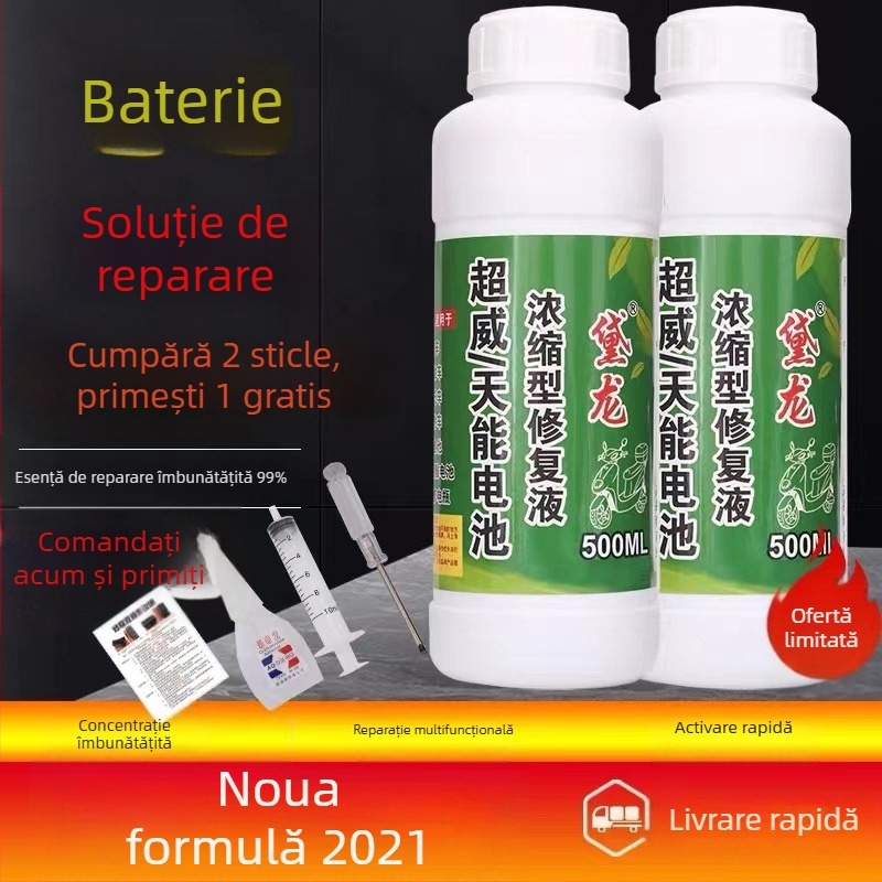 Lichid de reparație pentru bateriile vehiculelor electrice și electrolit de completare cu apă distilată, compatibil Tianeng Chaowei