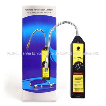 Detector de scurgeri cu halogen pentru sisteme de refrigerare — WJL-6000, model WJL-6000, măsoară gaze halogene, alimentare 6V DC, interval de operare 0–52 °C, dimensiuni 23×8.5×5.3 cm