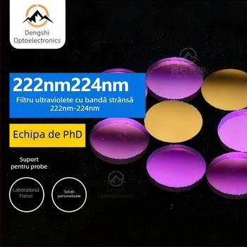Filtru UV cu bandă îngustă, industrial, cu personalizare a lungimii de undă, acoperire opticǎ de înaltă precizie și detecție la temperaturi înalte