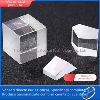Set de prisme: prismă triunghiulară reflectorizantă, prismă izoscelă, prismă echilaterală, spectroscop cu acoperire și filtru