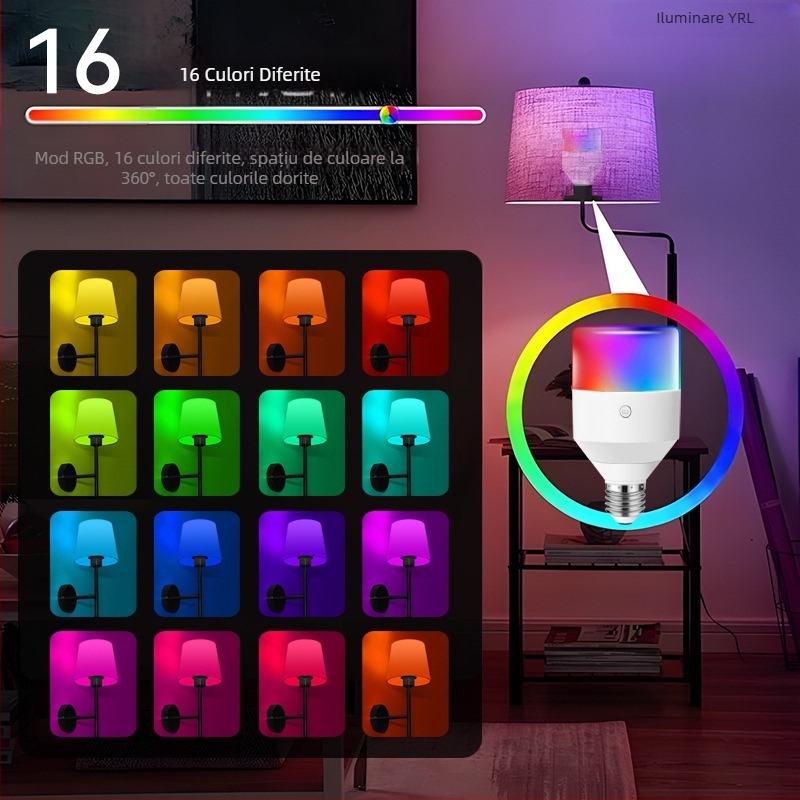 Lampa LED de noapte cu telecomandă, fără cabluri, baterie reîncărcabilă, intensitate luminoasă reglabilă, 5V, 5W, IP20