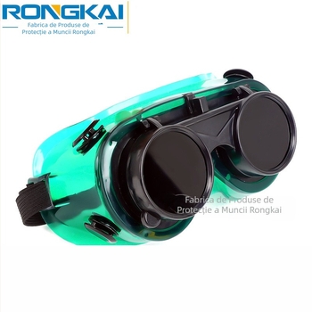 Ochelari de sudură Rongkai, model Double-reverse, cadru reglabil, filtru din policarbonat W5 într-un cadru PVC, lentilă ~2,3 mm, protecție anti-glare