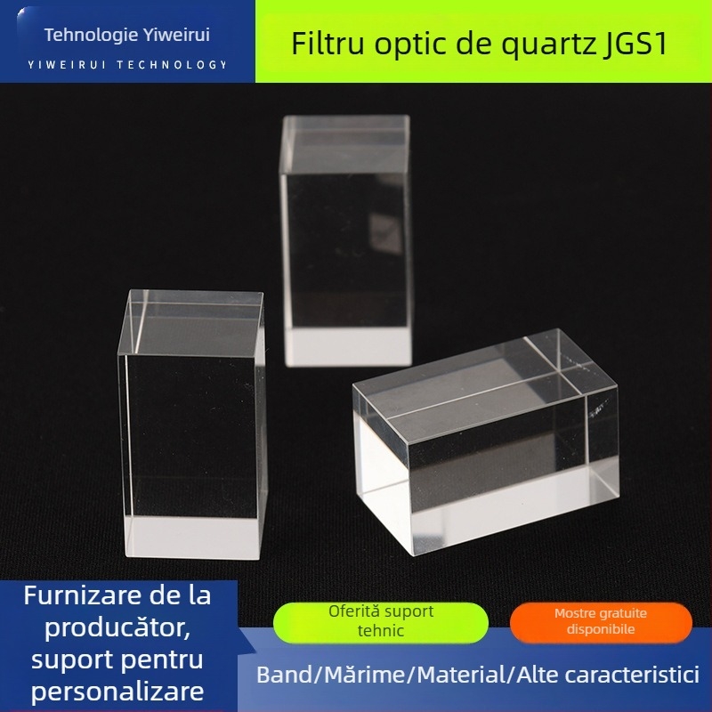 Filtru optic din cuarț pentru UV far UV, fereastră, model JGS1, cod produs 6191538, rezistență la temperaturi înalte