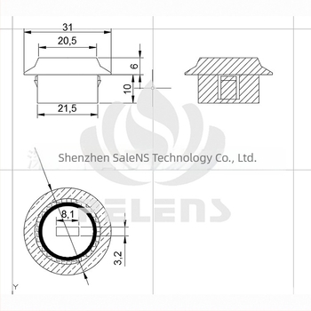 Salens 8120-2 lentilă Fresnel pentru senzor infraroșu al corpului uman