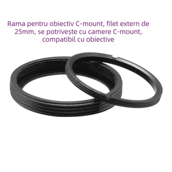 Cadru de filtru pentru obiectiv industrial, filet M30.5, montură C (C-Port), compatibil cu mai multe cadre standard de filtre