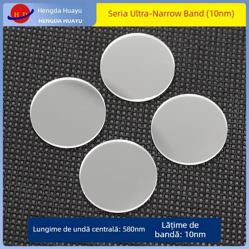 Filtru ultranarrowband 850 nm, lățime de bandă 10 nm, transmisie în banda centrală ≥94%, filtru de oprire OD4-OD5