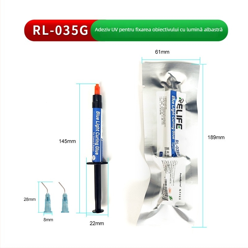 Adeziv pentru reparații camere RL-035F-G-H — adeziv profesional, uscare rapidă, aderență puternică