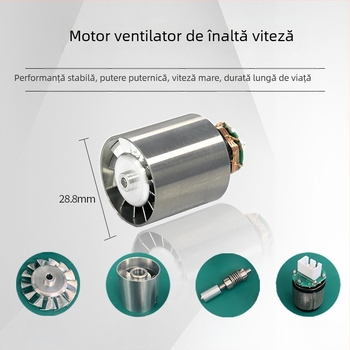 Motor DC fără perii, de înaltă viteză, pentru uscătoare de păr, ventilatoare portabile, ventilatoare fără palete și ventilatoare suspendate — până la 36V DC