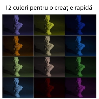 Kit accesorii bliț DSLR: 12 filtre de culoare, film pentru temperatura culorii, montaj din aliaj de aluminiu