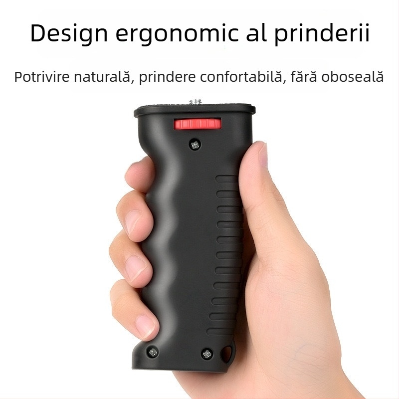 Stabilizator manual pentru telefon mobil cu suport pentru live streaming — tip grip, corp din plastic, capacitate până la 2 kg, set de iluminare pentru VLOG pe birou