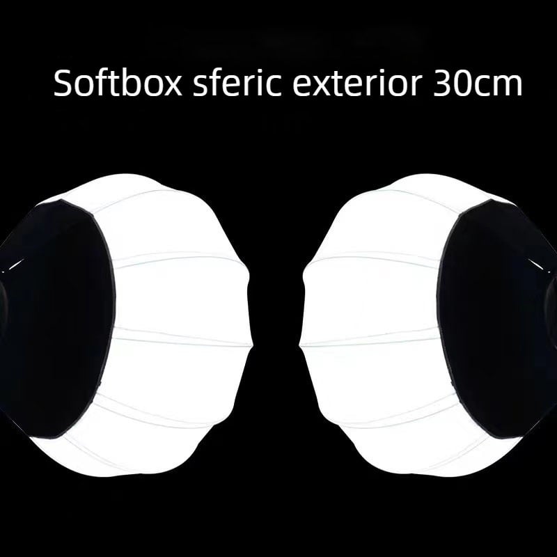 Aparat de iluminare cu lumină difuză pentru fotografie și transmisiuni live; carcasă din plastic; sarcină maximă 6–10 kg; greutate 650 g
