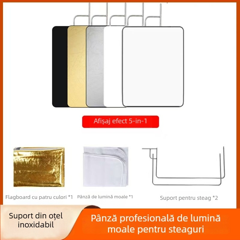 Echipament de iluminare reflectorizant pentru fotografie, cadru în formă de C din fibră de carbon, potrivit pentru live și filmări, încărcare 2-5 kg, greutate 3 kg