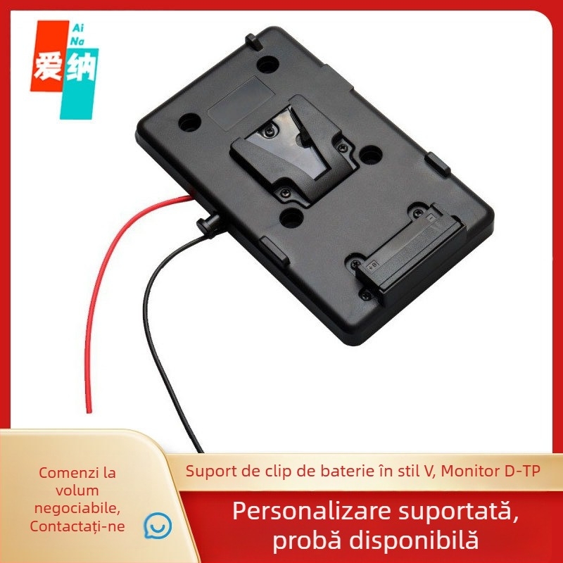 Monitor cu placă de prindere pentru baterie V-Port, placă de susținere în formă de V, model D-TP, aliaj de magneziu, sarcină maximă 6–10 kg, greutate 0,15 kg