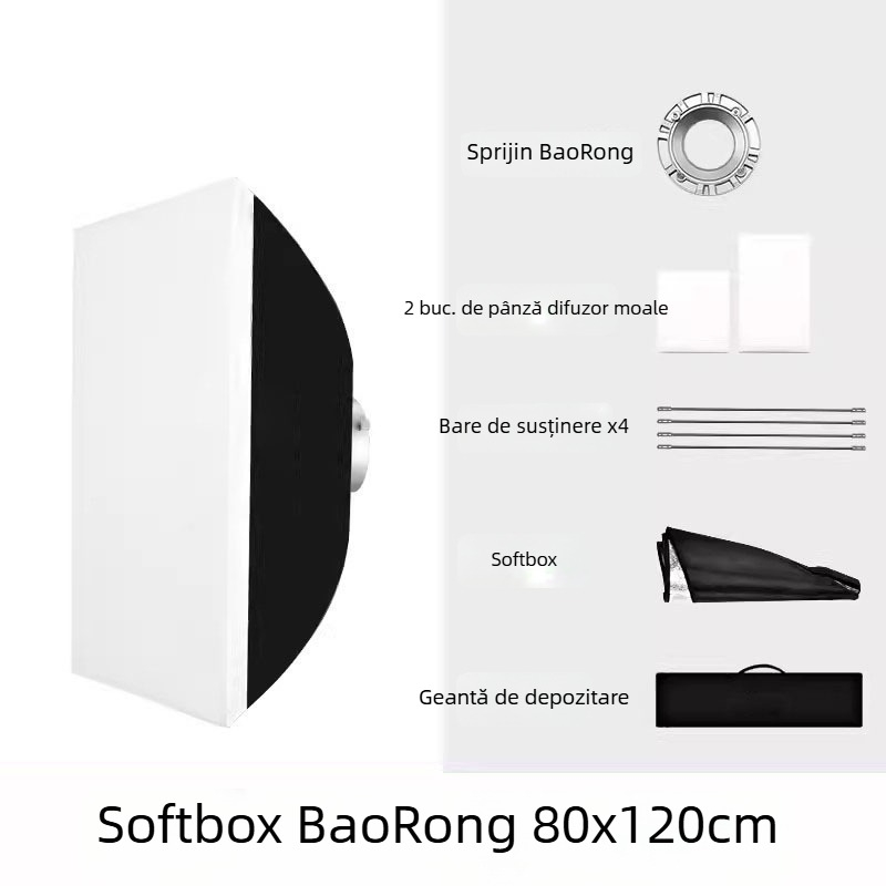 PSCS21 cutie de lumină moale din aluminiu, construcție din aliaj de aluminiu, sarcină maximă 2 kg, greutate 1,36 kg, potrivit pentru iluminare în film și televiziune