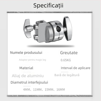 Magic Leg turntable – accesorii pentru cadru în formă de C, din oțel inoxidabil, pentru bara transversală, greutate 0.65 kg, marcă refutuna/ruifutu, model Magic Leg turntable