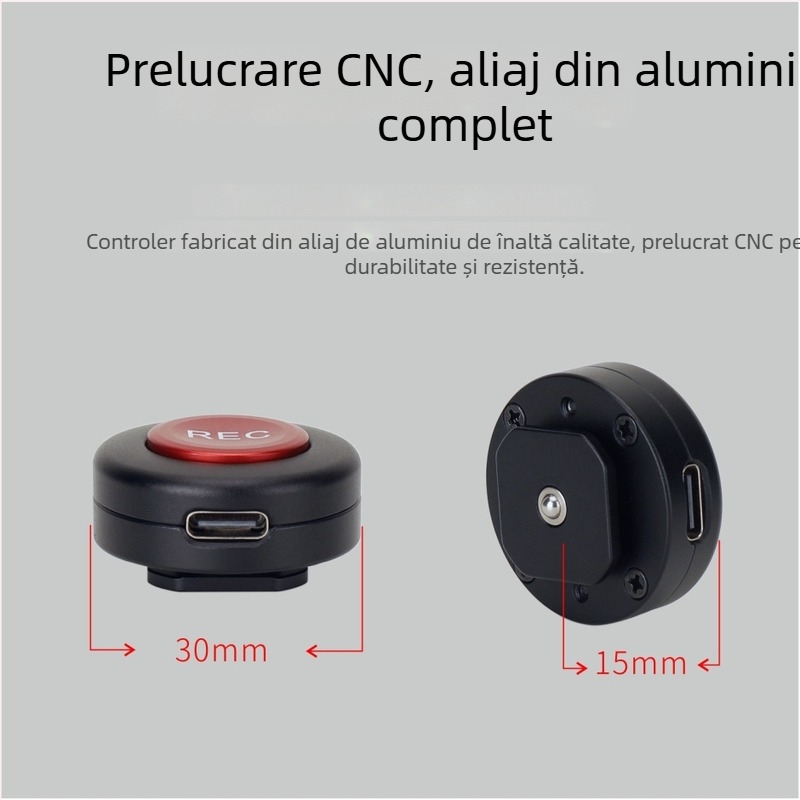 Controler de înregistrare pentru cameră, model D10, din aliaj de aluminiu, compatibil cu camere, greutate 16,5 g