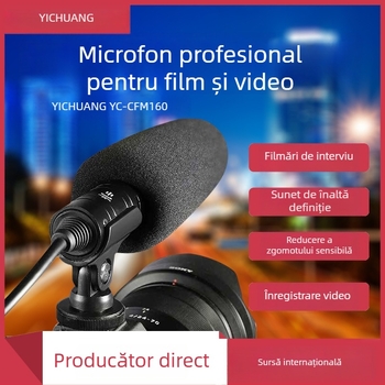 CFM160 microfon condensator pentru DSLR – înregistrări externe de interviu, aliaj de aluminiu
