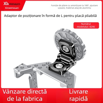 Xinwenxuan 8246 adaptor din aluminiu, suport în formă de L, cu gaură de montaj 1/4-20 pentru transmisie video DJI SDR