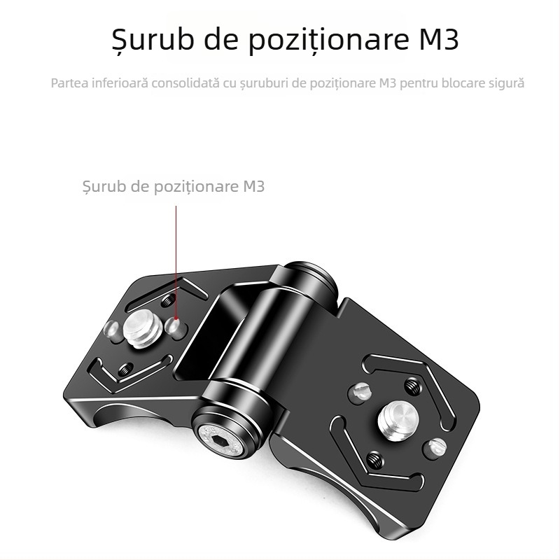 Xinwenxuan 8246 adaptor din aluminiu, suport în formă de L, cu gaură de montaj 1/4-20 pentru transmisie video DJI SDR