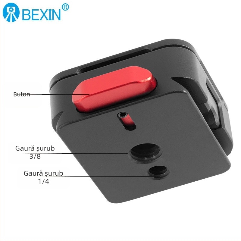 CL-01 Placă cu eliberare rapidă, aliaj de aluminiu, pentru trepied/monopod/stabilizator, sarcină 6–10 kg