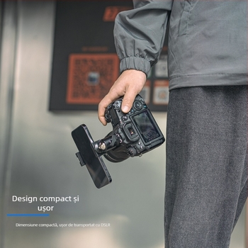 Set capete de trepied - Universal aliaj de aluminiu, suport pentru telefon cu hot shoe, sarcină până la 2 kg, suport pentru lumină de birou