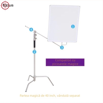 Cadru din oțel inoxidabil pentru steag, fotografie — Focus RE207L, modelul 2018, echipament reflectiv, utilizare generală, include 1 placă de steag