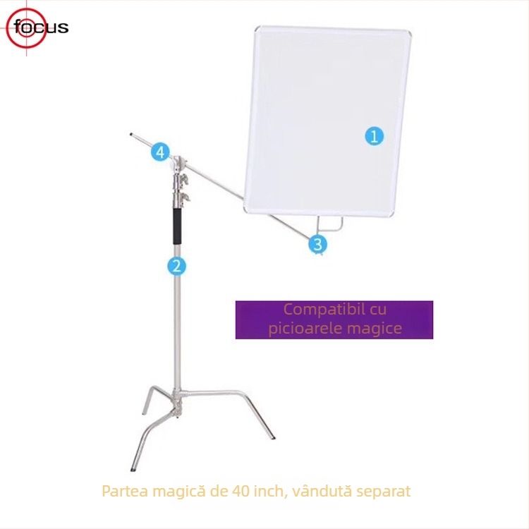 Cadru din oțel inoxidabil pentru steag, fotografie — Focus RE207L, modelul 2018, echipament reflectiv, utilizare generală, include 1 placă de steag